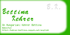 bettina kehrer business card